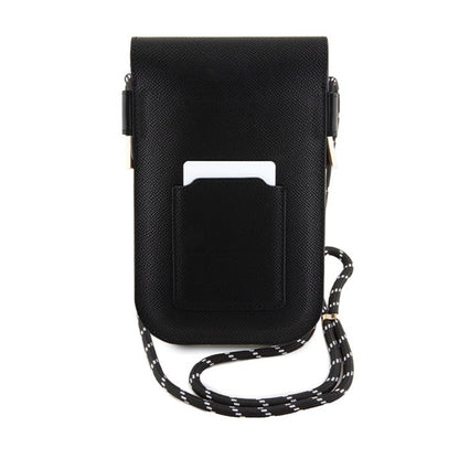 „Hello Kitty“ odos slepiančios katės virvelė – telefono rankinė ant peties (juoda)
