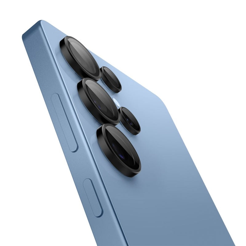 Spigen Optik Pro GLAS.TR EZ Fit kameros apsauga (2 vnt.) - objektyvo apsauga, skirta "Samsung Galaxy S25 Ultra" (juoda)