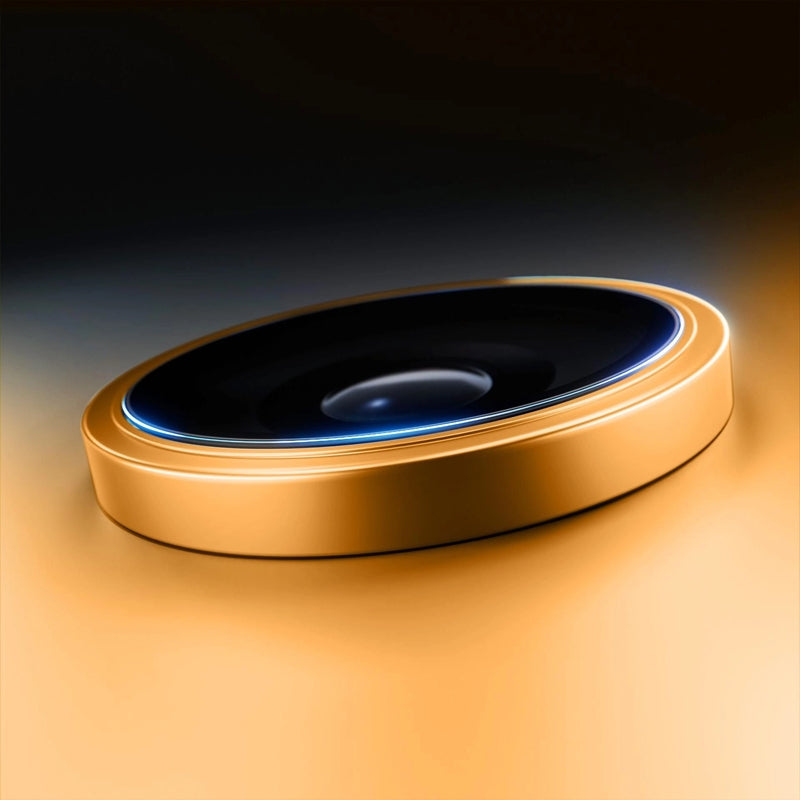 3mk HARDY Pro objektyvo apsauga – Kameros objektyvo stiklas, skirtas iPhone 17 Pro / iPhone 17 Pro Max (Oranžinė)