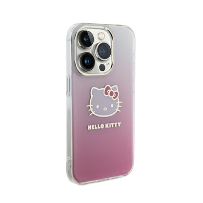 Hello Kitty IML Gradient Electrop Kitty Head – dėklas iPhone 15 Pro (rožinis)