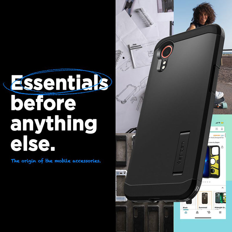 Spigen Tough Armor – Dėklas, skirtas „Samsung Galaxy XCover 7“ (juodas)