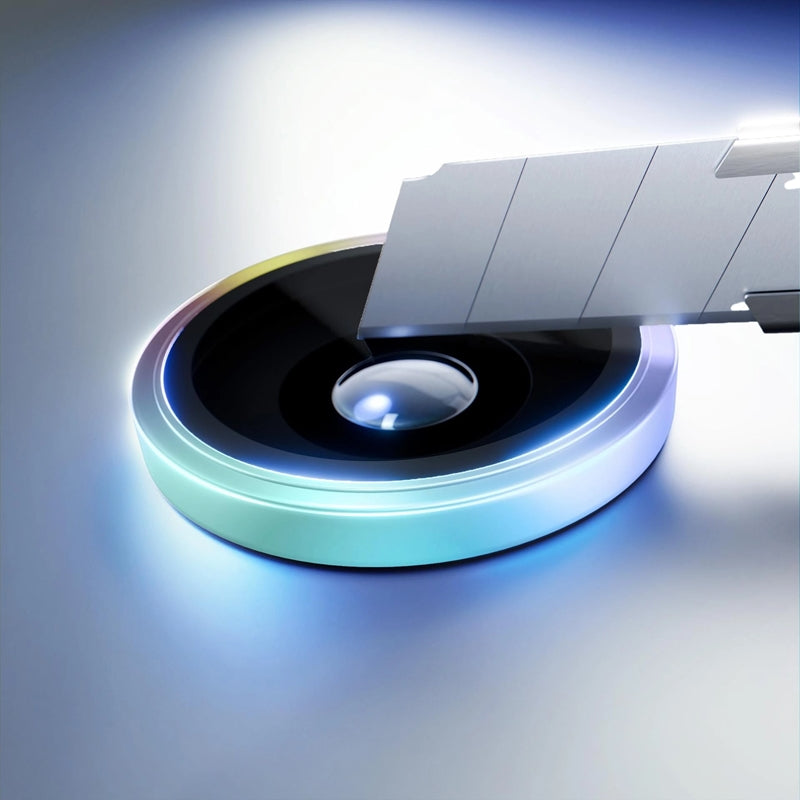 3mk HARDY Objektyvo Apsauga Pro – Objektyvo stiklas, skirtas iPhone 17 Pro / iPhone 17 Pro Max (Vaivorykštinis)