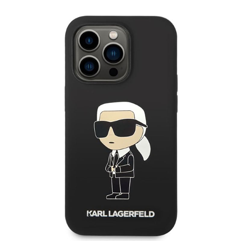 Karl Lagerfeld Silicone NFT Ikonik MagSafe - Dėklas, skirtas iPhone 14 Pro (juodas)