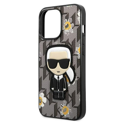 Karl Lagerfeld Iconic Karl Flower – dėklas iPhone 13 Pro (pilkas)