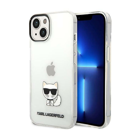 Karl Lagerfeld Dėklas Choupette Body – skirtas iPhone 14 Plus (Skaidrus)