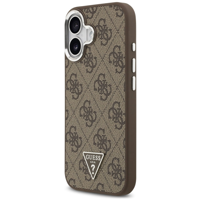 Guess 4G Triangle Logo MagSafe dėklas iPhone 17 (rudas)