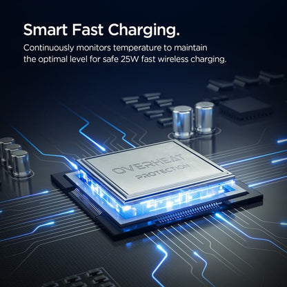 Spigen Essential EV25MFAQ – Magnetinis automobilinis laikiklis su 25W belaidžiu įkrovimu MagSafe Qi2.2 (juodas)