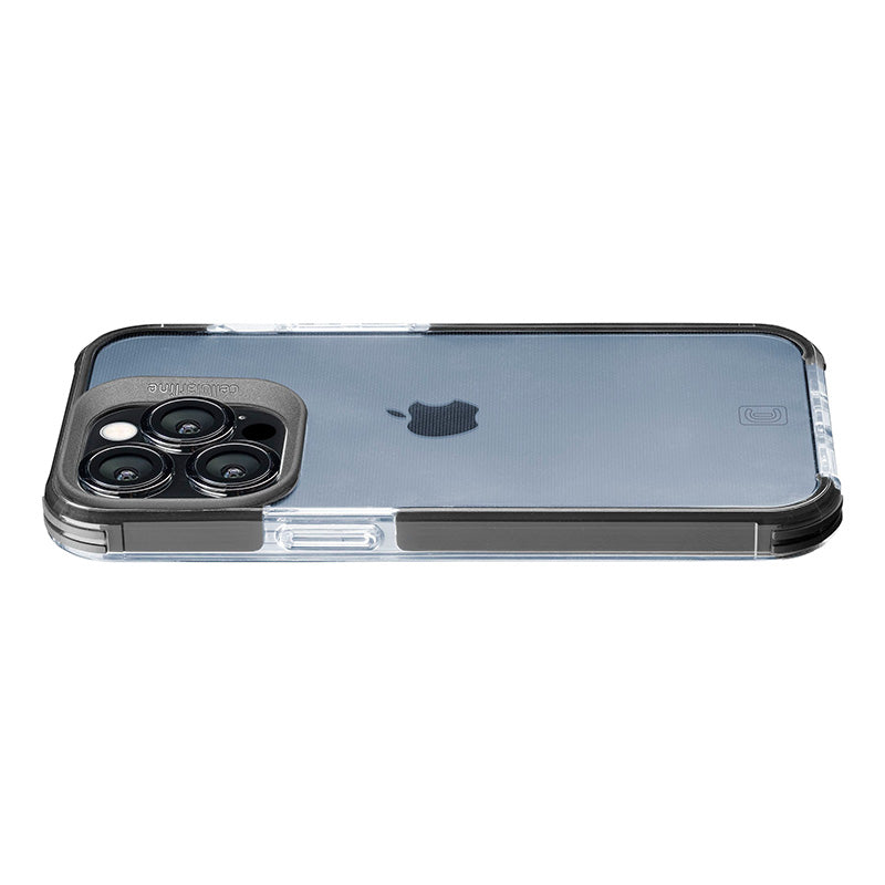 Cellularline Tetra Force Strong Guard – „iPhone 15 Pro“ dėklas su „MICROBAN“ danga (permatomas)