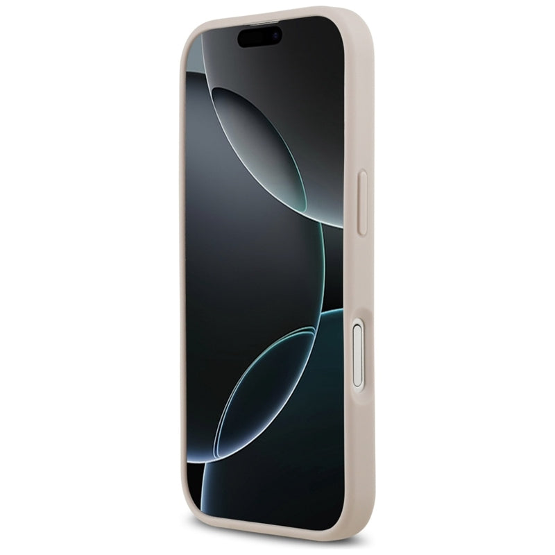 Guess 4G Circle Classic Logo MagSafe - Dėklas iPhone 17 (rožinis)