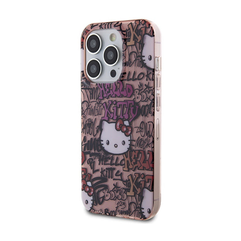 Hello Kitty IML žymos „Graffiti“ – „iPhone 13 Pro“ dėklas (rožinis)