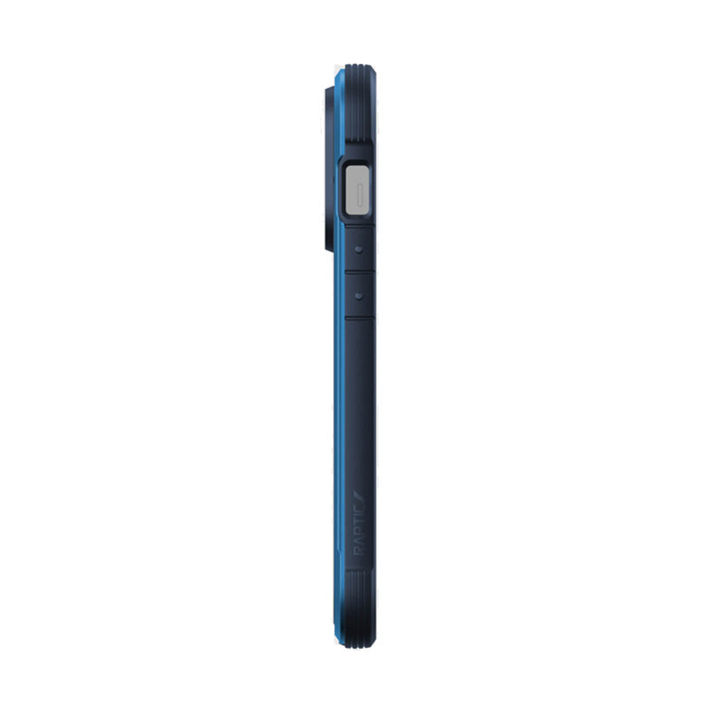 X-Doria Raptic Shield – aliuminio dėklas skirtas iPhone 14 Pro (atsparumas kritimui 3 m) (Marine Blue)