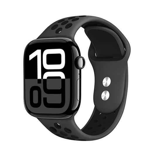Crong Duo Sport – dirželis Apple Watch 38/40/41/42 mm (pilkas/juodas)