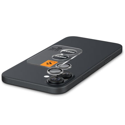 Spigen Optik Pro GLAS.TR EZ Fit Kameros Apsauga 2 vnt. - Objektyvo apsauga, skirta iPhone 17 / 16 / 16 Plus (2 vnt.) (Skaidri)