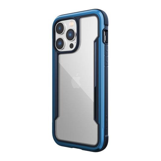 X-Doria Raptic Shield - aliuminio dėklas, skirtas iPhone 14 Pro Max (atsparus kritimui iš 3 m) (Marine Blue)