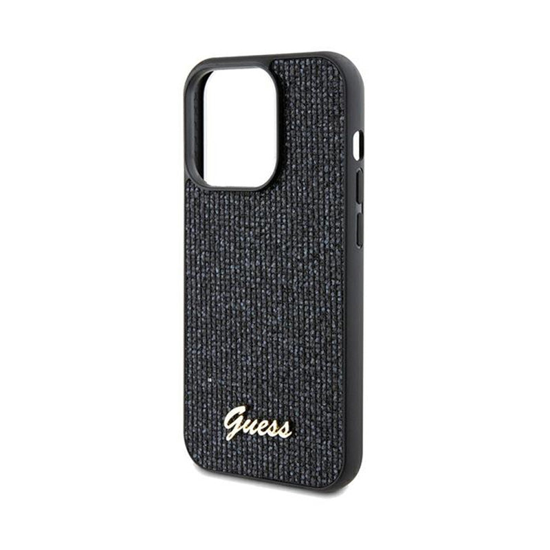 Guess Disco Metal Script – dėklas, skirtas „iPhone 13 Pro“ (juodas)