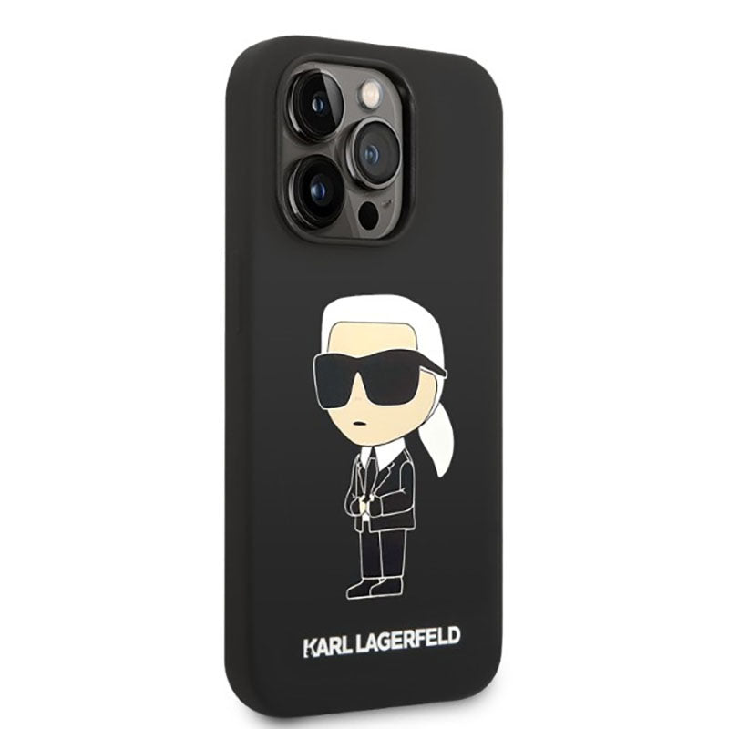 Karl Lagerfeld Silicone NFT Ikonik MagSafe - Dėklas, skirtas iPhone 14 Pro (juodas)