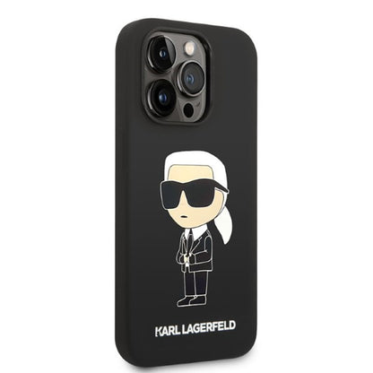 Karl Lagerfeld Silicone NFT Ikonik MagSafe - Dėklas, skirtas iPhone 14 Pro (juodas)