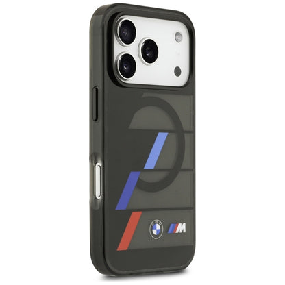 BMW M IML Metal Mygtukai Trijų Spalvų Linijos MagSafe dėklas iPhone 17 Pro (juodas)