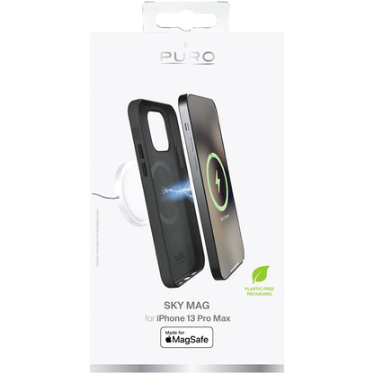 PURO SKYMAG – dėklas, skirtas „iPhone 13 Pro Max“, suderinamas su „MagSafe“ (juodas)