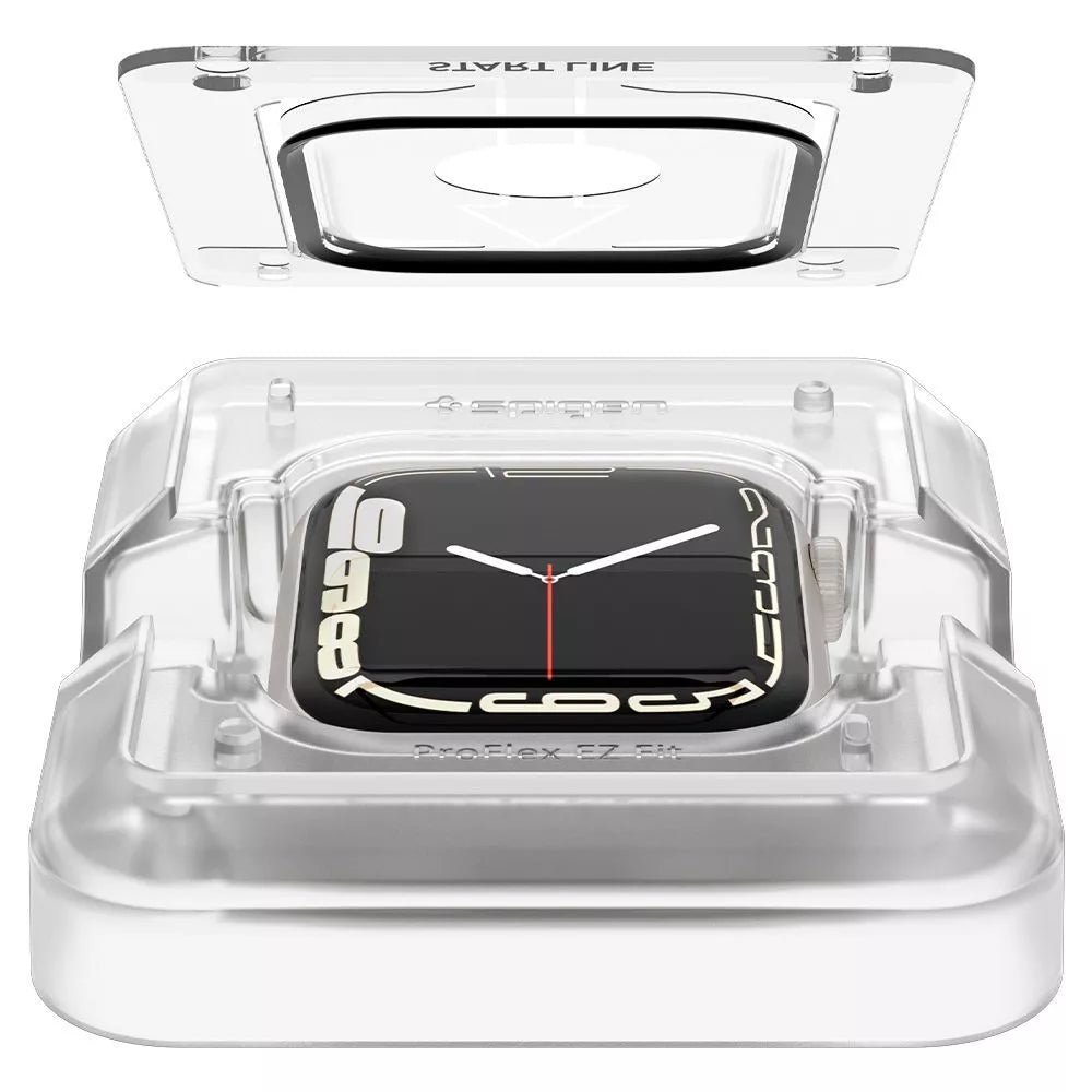 Spigen Proflex EZ FIT 2 pakuotės – ekrano apsauga skirta Apple Watch 8 / 7 45 mm (2 vnt.)