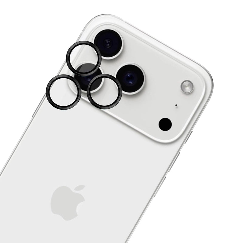 3mk HARDY Pro apsauga objektyvui - Kameros objektyvo stiklas, skirtas iPhone 17 Pro / iPhone 17 Pro Max (Juodas)