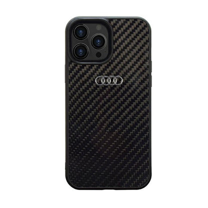 Audi Carbon pluošto dėklas, skirtas iPhone 14 Pro (juodas)