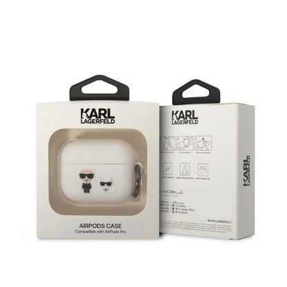 Karl Lagerfeld silikoninis dėklas Karl & Choupette – skirtas AirPods Pro (baltas)