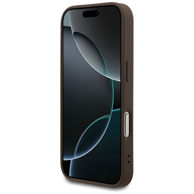 Guess 4G Small 4G ir Classic MagSafe dėklas iPhone 17 Pro (rudos spalvos)