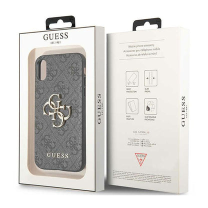 Guess 4G Big Metal Logo - iPhone X dėklas (pilkas)