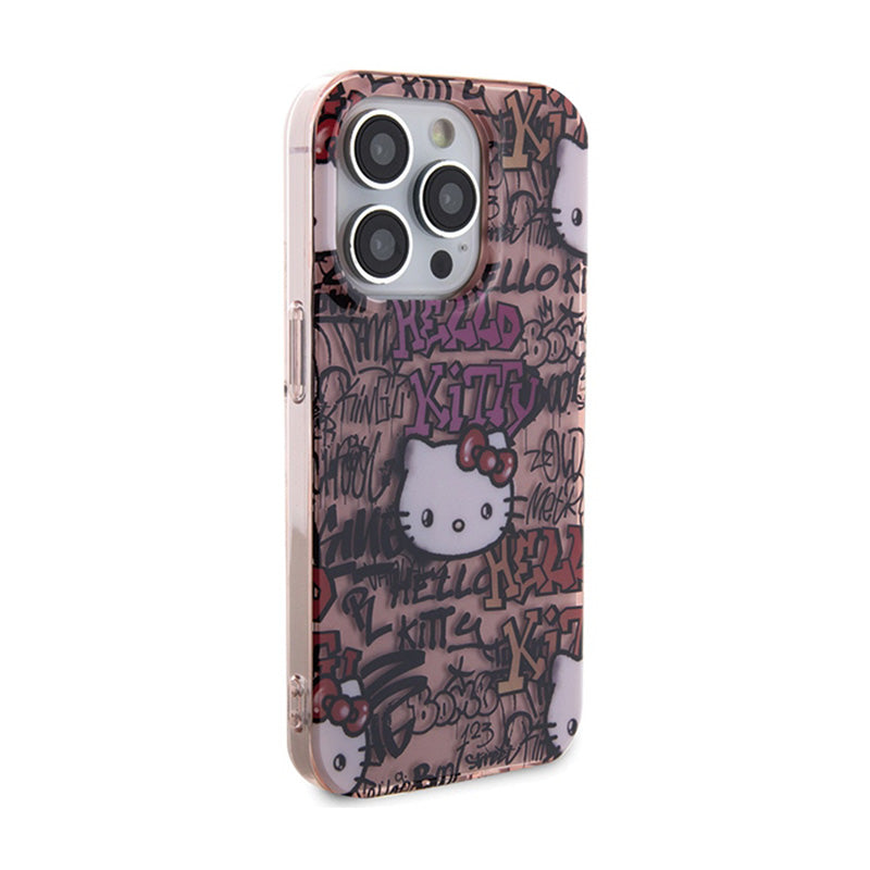 Hello Kitty IML žymos „Graffiti“ – „iPhone 13 Pro“ dėklas (rožinis)