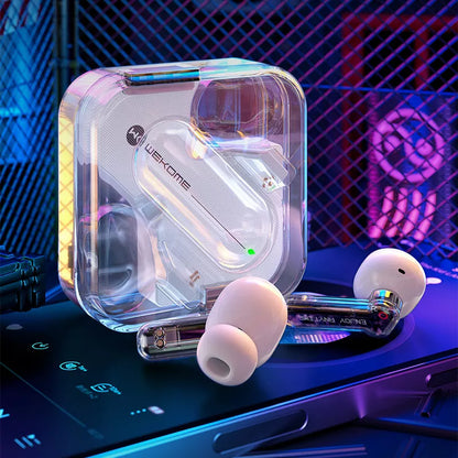 WEKOME V51 Vanguard Series - belos, belaidžiai TWS ausinės su įkrovimo dėklu, Bluetooth V5.1