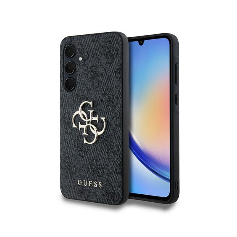 Guess 4G Big Metal Logo - dėklas Samsung Galaxy A35 5G (juodas)