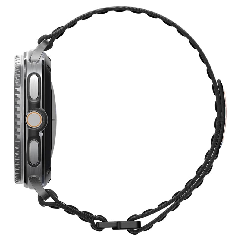 Spigen WBF0 dirželis - juostelė, skirta Samsung Galaxy Watch 8 / 8 Classic 40 / 44 / 46 mm (Juodas) Spigen