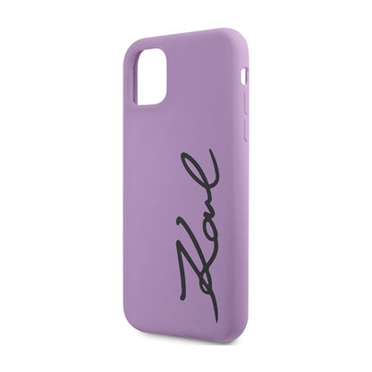 „Karl Lagerfeld Silicone Signature“ – dėklas, skirtas „iPhone 11“ (violetinis)