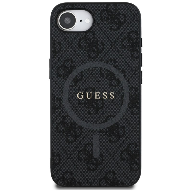 Guess 4G Ring Classic Logo MagSafe - dėklas skirtas iPhone 16e (juodas)