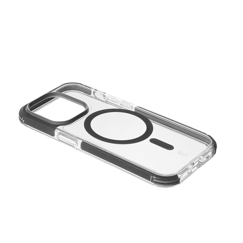 Cellularline Tetra Force Strong Guard Mag – iPhone 15 Pro MagSafe dėklas su MICROBAN danga (skaidrus)