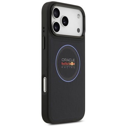 Red Bull Mėlynas tinklinis žiedas ir metaliniai mygtukai MagSafe – iPhone 17 Pro Max dėklas (Tamsiai mėlynas)