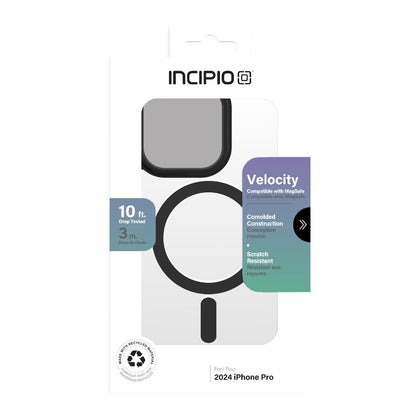 Incipio Velocity MagSafe - iPhone 16 Pro dėklas (permatomas / juodas)