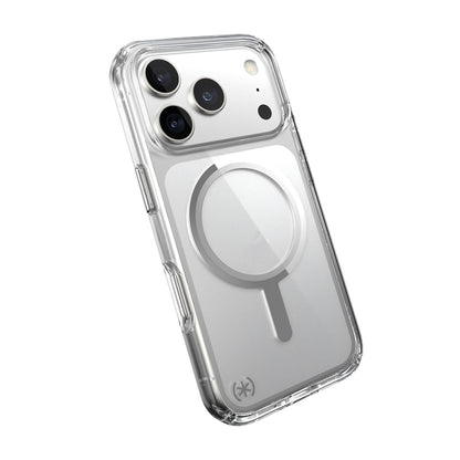 Speck Presidio Perfect Clear MagSafe - iPhone 17 Pro dėklas (Skaidrus / Sidabrinis)