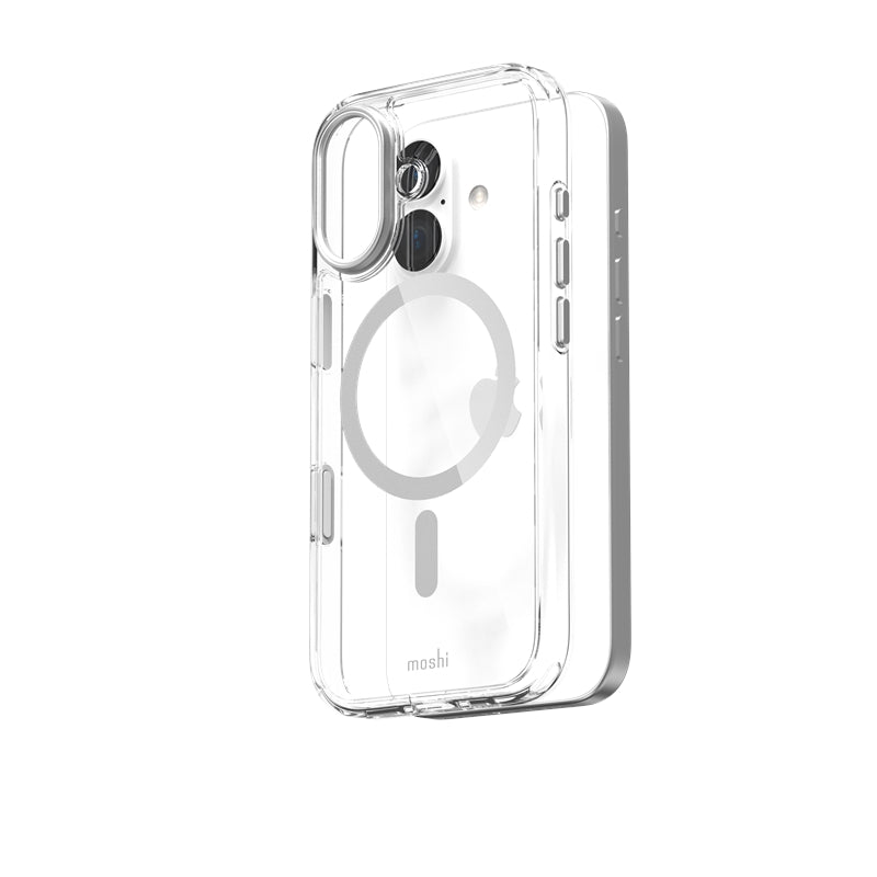 Moshi iGlaze MagSafe dėklas iPhone 17 (Luna Silver)
