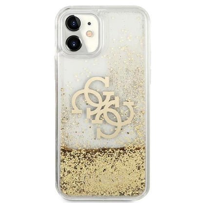 Guess Liquid Glitter 4G Big Logo – dėklas skirtas iPhone 11 (auksinis)