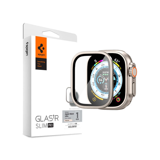 Spigen Glas.TR Slim Pro – grūdintas stiklas, skirtas „Apple Watch Ultra“ 49 mm (titano)