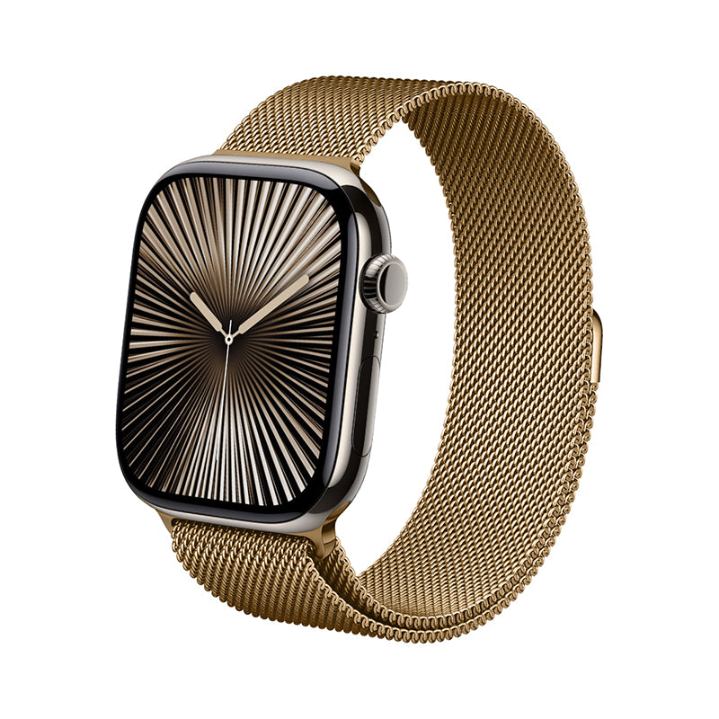 Crong Milano Steel – nerūdijančio plieno dirželis, skirtas Apple Watch 38/40/41/42 mm (rožinio aukso spalvos)