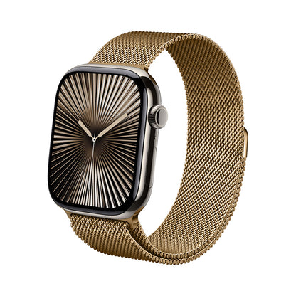 Crong Milano Steel – nerūdijančio plieno dirželis, skirtas Apple Watch 38/40/41/42 mm (rožinio aukso spalvos)