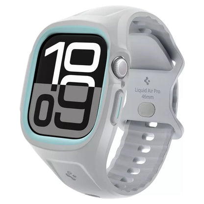 Spigen Liquid Air Pro – apyrankė su dėklu, skirta Apple Watch 10 46 mm (pilka)