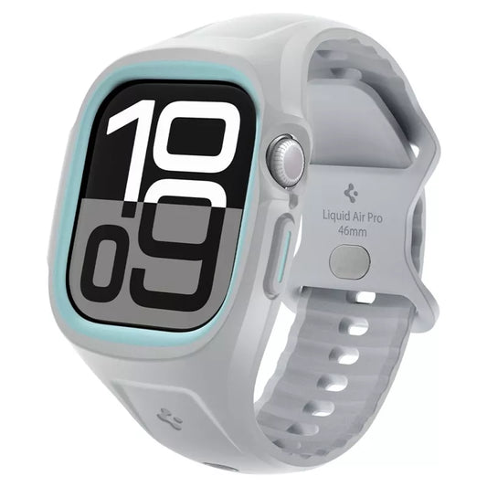 Spigen Liquid Air Pro – apyrankė su dėklu, skirta Apple Watch 10 46 mm (pilka)