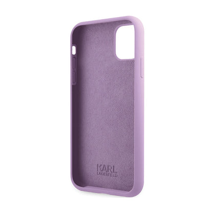 „Karl Lagerfeld Silicone Signature“ – dėklas, skirtas „iPhone 11“ (violetinis)