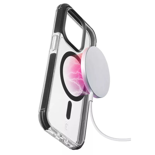 Cellularline Tetra Force Strong Guard Mag – iPhone 15 Pro MagSafe dėklas su MICROBAN danga (skaidrus)