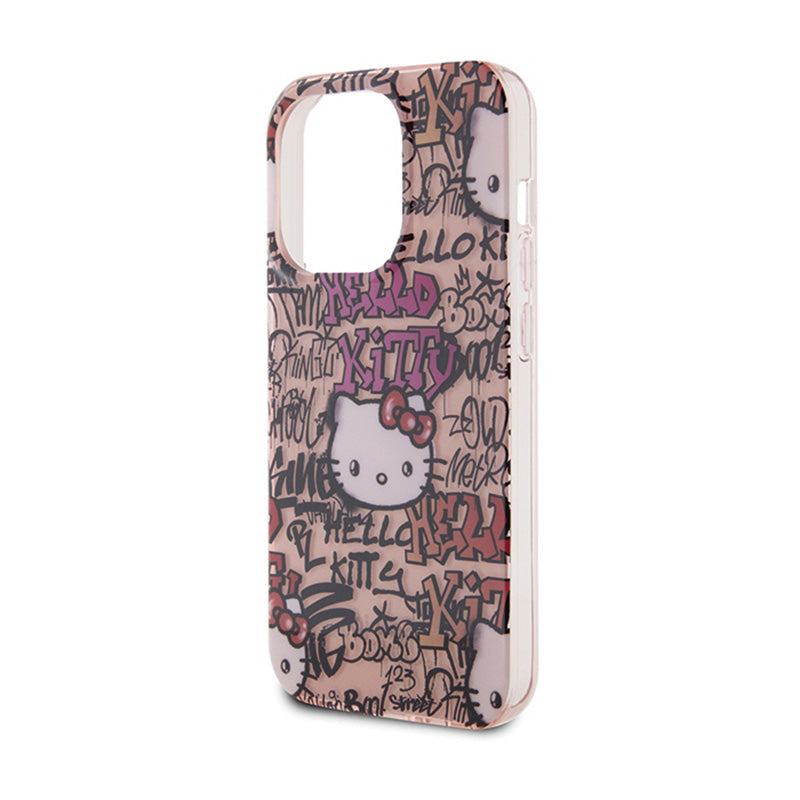 Hello Kitty IML žymos „Graffiti“ – „iPhone 13 Pro“ dėklas (rožinis)
