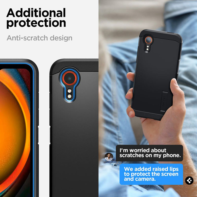 Spigen Tough Armor – Dėklas, skirtas „Samsung Galaxy XCover 7“ (juodas)